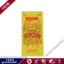 Wholesale New Design Food Grade Grease Proof Custom Print Kraft Paper Microwave Popcorn Packaging Bag